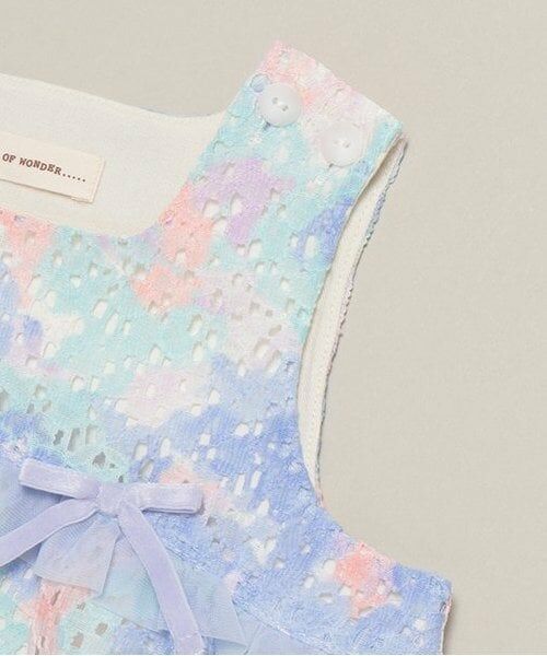 sense of wonder / センス オブ ワンダー ミニ丈・ひざ丈ワンピース | フラワーレースジャンパースカート | 詳細3