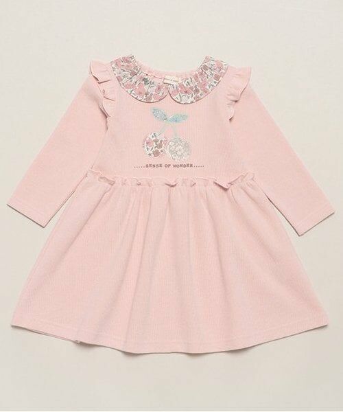sense of wonder / センス オブ ワンダー ミニ丈・ひざ丈ワンピース | リバティチェリーワンピース（ピンク）