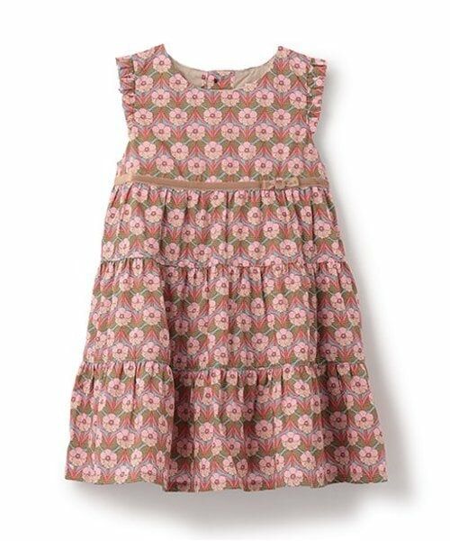 sense of wonder / センス オブ ワンダー ミニ丈・ひざ丈ワンピース | CHEVRONジャンパースカート（ピンク）