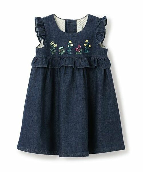 sense of wonder / センス オブ ワンダー ミニ丈・ひざ丈ワンピース | テシシュウジャンパースカート（紺）