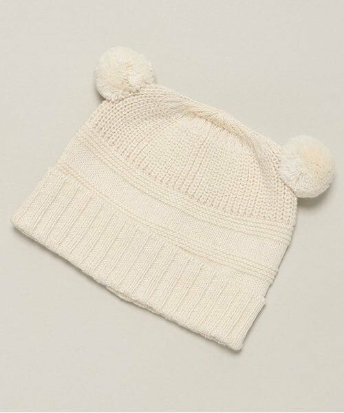 sense of wonder / センス オブ ワンダー ニットキャップ | 【オーガニック】ボンボン帽子（ECRU(キナリ)）