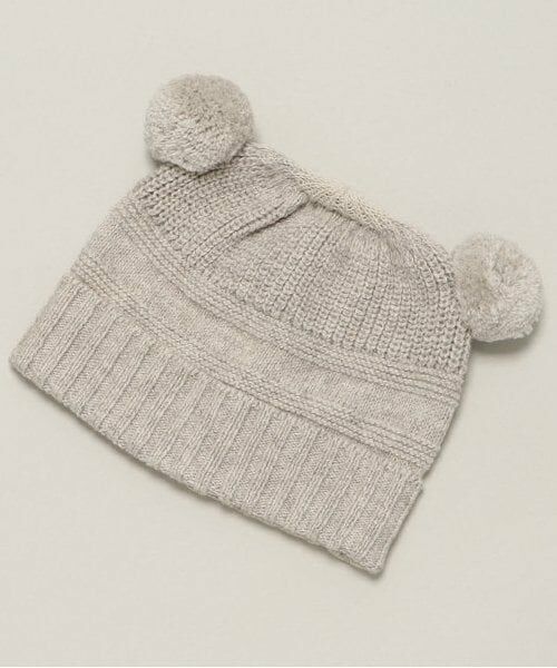 sense of wonder / センス オブ ワンダー ニットキャップ | 【オーガニック】ボンボン帽子（ライト グレー）
