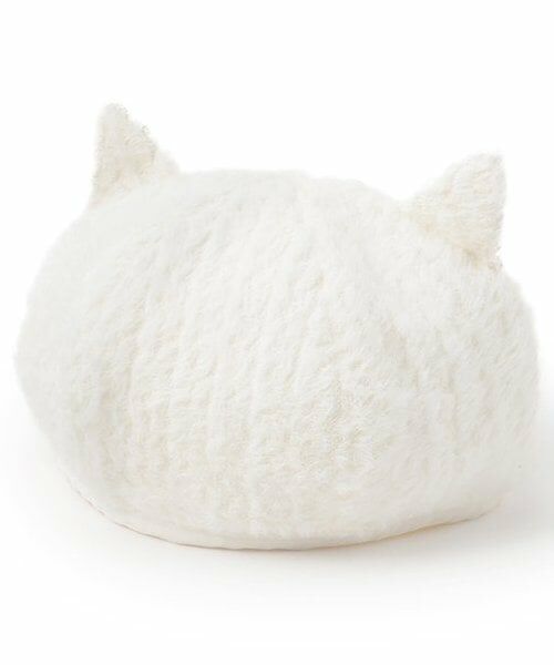 sense of wonder / センス オブ ワンダー ハンチング・キャスケット・ベレー帽 | ネコ耳ベレー帽（ECRU(キナリ)）