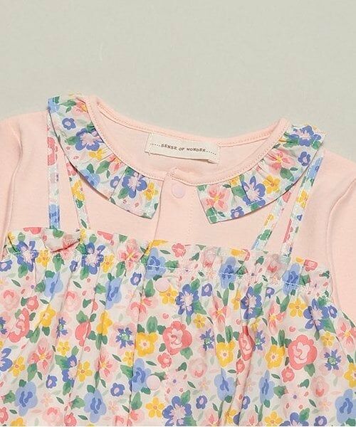 sense of wonder / センス オブ ワンダー ロンパース | 小花柄レイヤードカバーオール | 詳細2