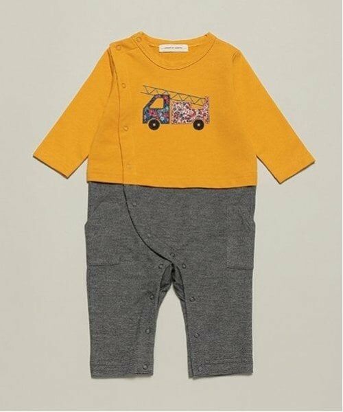 sense of wonder / センス オブ ワンダー ロンパース | リバティ働くクルマカバーオール（カラシ）