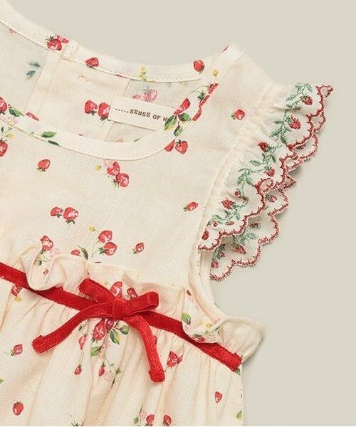 sense of wonder / センス オブ ワンダー ロンパース | 【オーガニック】野イチゴエプロン付カバーオール | 詳細4