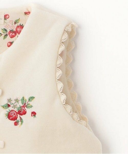 sense of wonder / センス オブ ワンダー ベビー・キッズウエア | 野イチゴ刺しゅうベスト | 詳細3