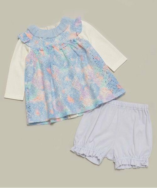 sense of wonder / センス オブ ワンダー ベビー・キッズウエア | フラワーレースワンピーススーツ（ブルー）