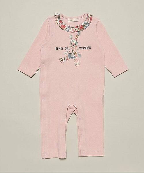 sense of wonder / センス オブ ワンダー ロンパース | リバティうさくまカバーオール（ピンク）