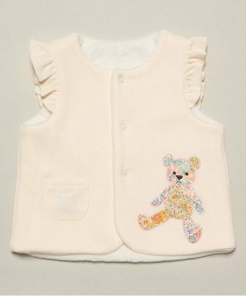sense of wonder / センス オブ ワンダー ベビー・キッズウエア | リバティうさくまベスト（ECRU(キナリ)）