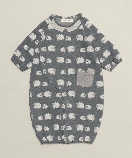 sense of wonder / センス オブ ワンダー ロンパース | 【オーガニック】ジャカード2WAYオール（紺）