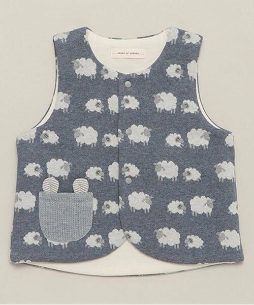sense of wonder / センス オブ ワンダー ベビー・キッズウエア | 【オーガニック】ジャカードベスト（紺）