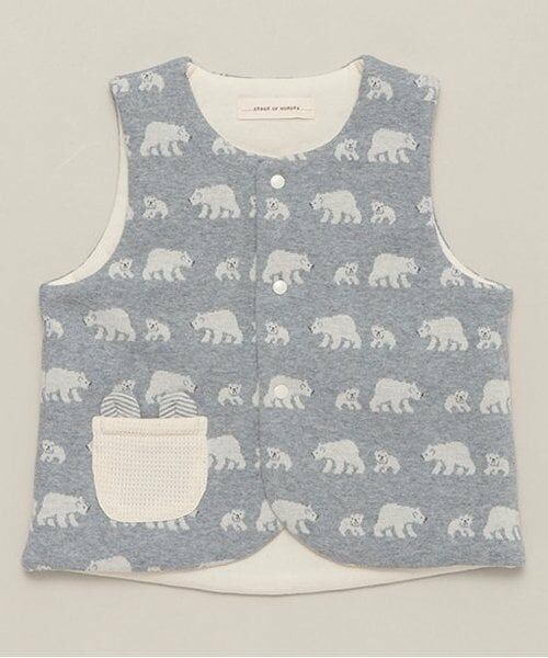 sense of wonder / センス オブ ワンダー ベビー・キッズウエア | 【オーガニック】ジャカードベスト（ブルー）
