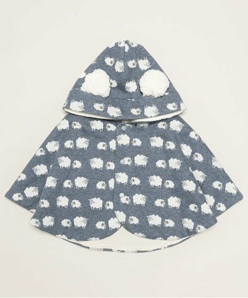 sense of wonder / センス オブ ワンダー ベビー・キッズウエア | 【オーガニック】ジャカードマント（紺）