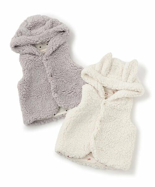 sense of wonder / センス オブ ワンダー ベビー・キッズウエア | モコモコフードつきベスト | 詳細9