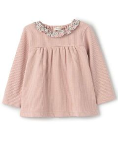 sense of wonder / センス オブ ワンダー Tシャツ | リバティファブリック衿フリルTシャツ