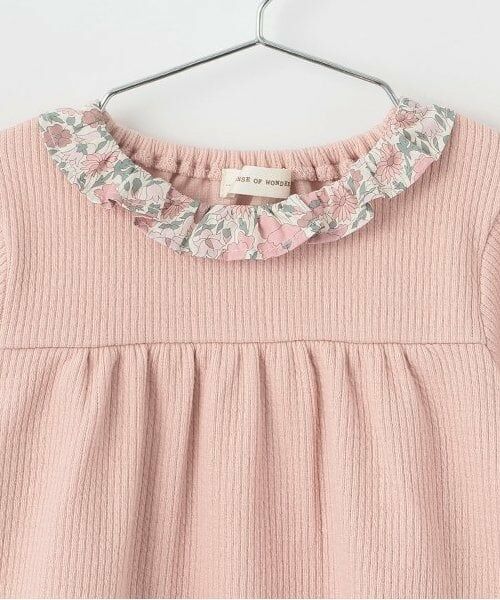 sense of wonder / センス オブ ワンダー Tシャツ | リバティファブリック衿フリルTシャツ | 詳細2