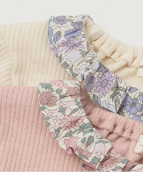 sense of wonder / センス オブ ワンダー Tシャツ | リバティファブリック衿フリルTシャツ | 詳細3