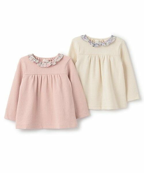 sense of wonder / センス オブ ワンダー Tシャツ | リバティファブリック衿フリルTシャツ | 詳細6