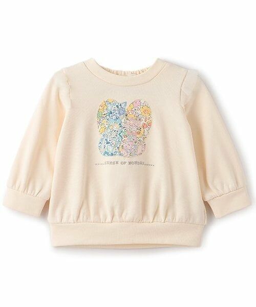 sense of wonder / センス オブ ワンダー スウェット | リバティファブリックハートネコトレーナー（ECRU(キナリ)）
