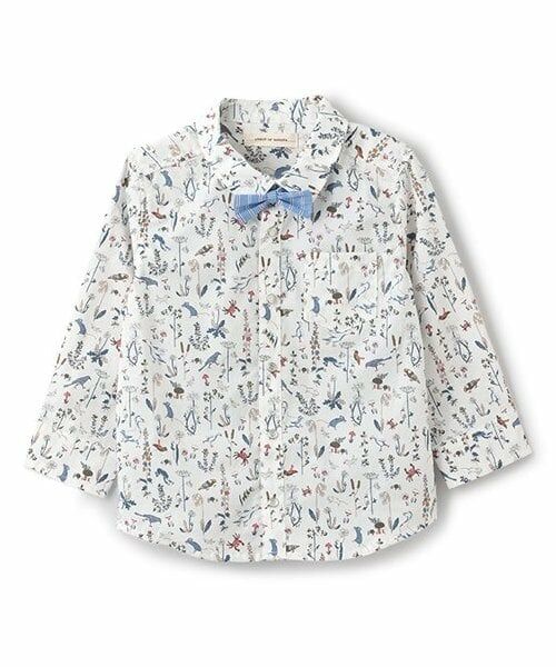 sense of wonder / センス オブ ワンダー シャツ・ブラウス | THEO蝶タイつき長袖シャツ（紺）