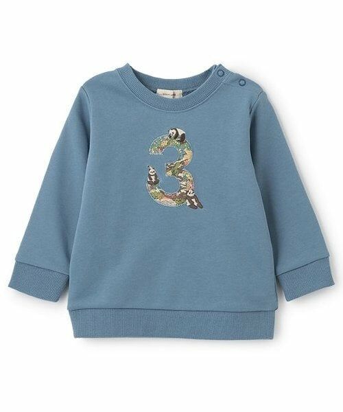 sense of wonder / センス オブ ワンダー スウェット | リバティファブリックナンバートレーナー（ブルー）