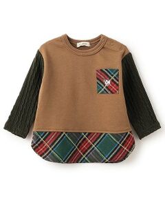 sense of wonder / センス オブ ワンダー スウェット | 袖ケーブルチェック切替トレーナー