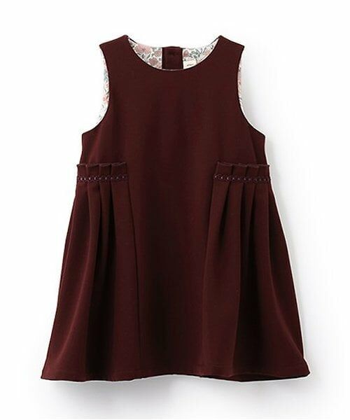 sense of wonder / センス オブ ワンダー ミニ丈・ひざ丈ワンピース | モナルーチェジャンパースカート（ワイン）