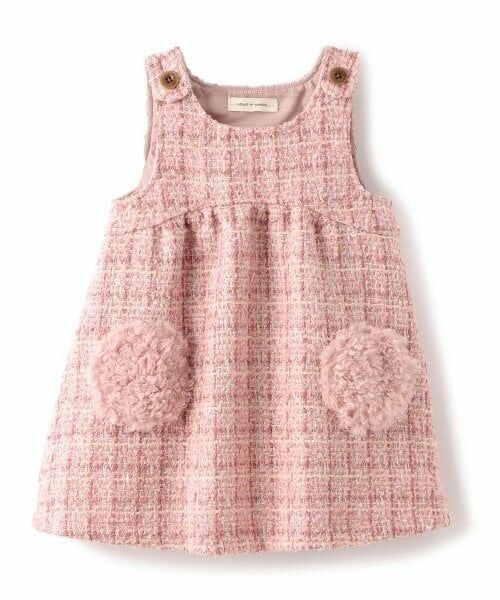 sense of wonder / センス オブ ワンダー ミニ丈・ひざ丈ワンピース | ロービングジャンパースカート（ピンク）