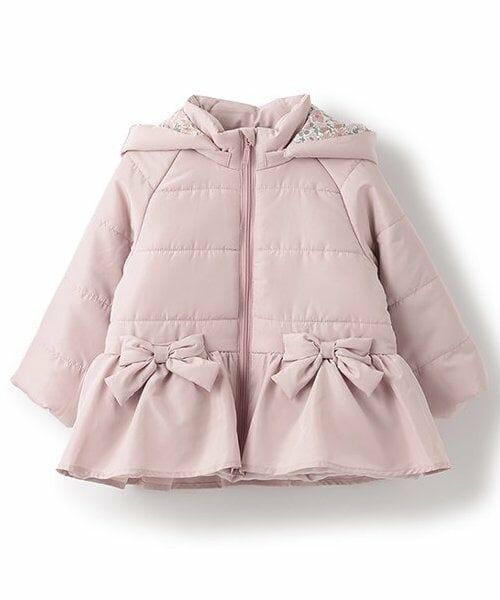 sense of wonder / センス オブ ワンダー ブルゾン | 蓄熱リバティファブリックリボンコート（ピンク）