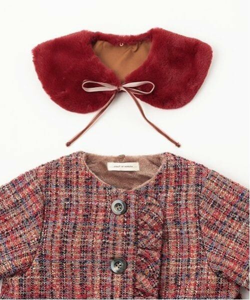 sense of wonder / センス オブ ワンダー その他アウター | ティペットつきラメツイードコート | 詳細3