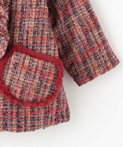 sense of wonder / センス オブ ワンダー その他アウター | ティペットつきラメツイードコート | 詳細4