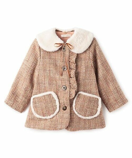 sense of wonder / センス オブ ワンダー その他アウター | ティペットつきラメツイードコート（ベージュ）