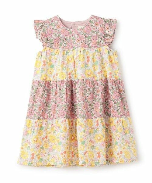 sense of wonder / センス オブ ワンダー ミニ丈・ひざ丈ワンピース | リバティ切替ワンピース（ピンク）