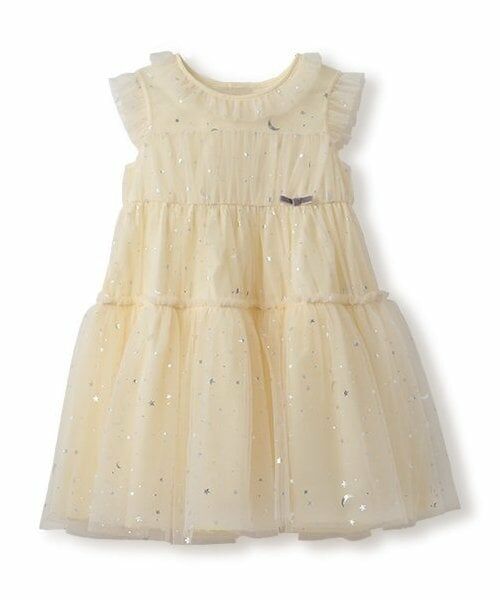 sense of wonder / センス オブ ワンダー ミニ丈・ひざ丈ワンピース | スターチュールティアードワンピース（ECRU(キナリ)）