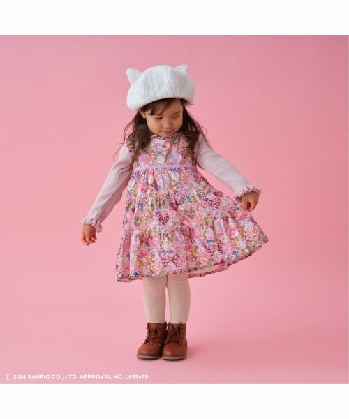 sense of wonder / センス オブ ワンダー ミニ丈・ひざ丈ワンピース | 【ハローキティ】パッチワークハーツワンピース（ピンク）