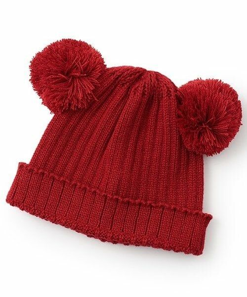 sense of wonder / センス オブ ワンダー ニットキャップ | サイドボンボンニット帽（赤）