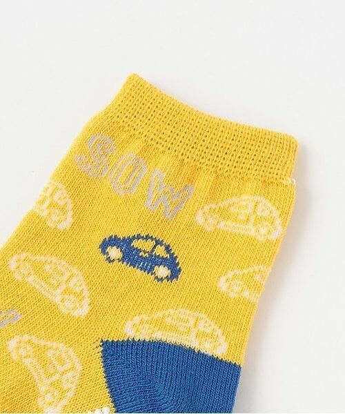 sense of wonder / センス オブ ワンダー ソックス | バイカラークルマ柄クルーソックス | 詳細1