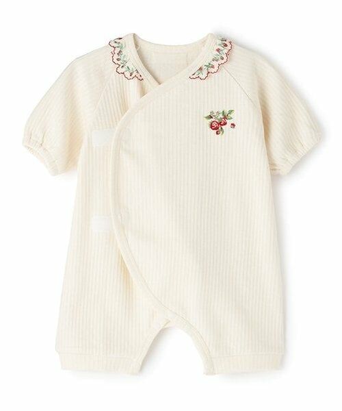 sense of wonder / センス オブ ワンダー 肌着 | 野イチゴ衿フリルNEWBORNウェア（ECRU(キナリ)）