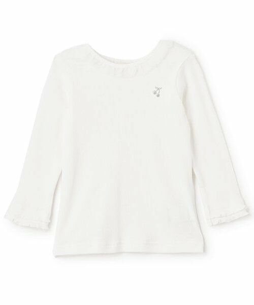 sense of wonder / センス オブ ワンダー Tシャツ | メローフリル長袖Tシャツ（オフ ホワイト）