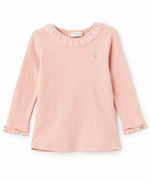 sense of wonder / センス オブ ワンダー Tシャツ | メローフリル長袖Tシャツ（ピンク）