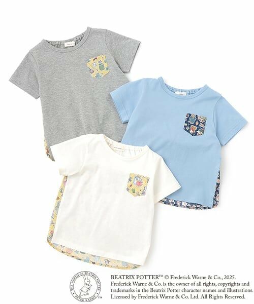 sense of wonder / センス オブ ワンダー Tシャツ | 『ピーターラビット(TM)』リバティ切替半袖Tシャツ | 詳細7