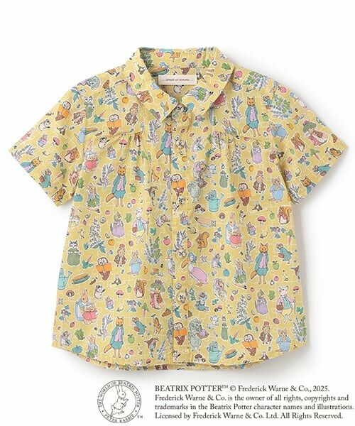 sense of wonder / センス オブ ワンダー シャツ・ブラウス | 『ピーターラビット（TM）』リバティ半袖シャツ（カラシ）