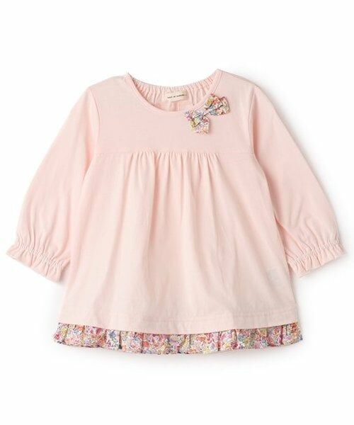 sense of wonder / センス オブ ワンダー Tシャツ | 7分袖リバティリボンTシャツ（ピンク）