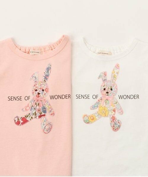 sense of wonder / センス オブ ワンダー Tシャツ | リバティウサギアップリケＴシャツ | 詳細3