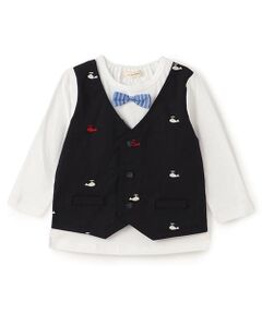 sense of wonder / センス オブ ワンダー Tシャツ | クジラシシュウベストレイヤード長袖Tシャツ