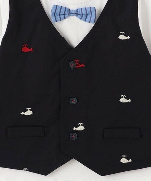 sense of wonder / センス オブ ワンダー Tシャツ | クジラシシュウベストレイヤード長袖Tシャツ | 詳細4