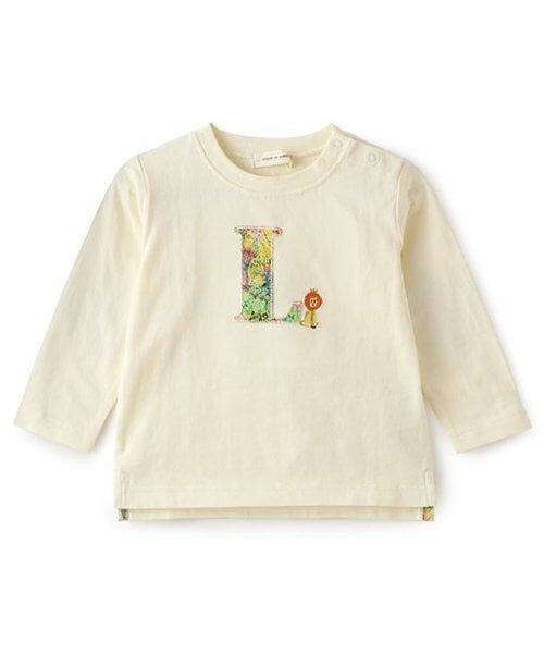 sense of wonder / センス オブ ワンダー Tシャツ | リバティイニシャル長袖Tシャツ（オフ ホワイト）
