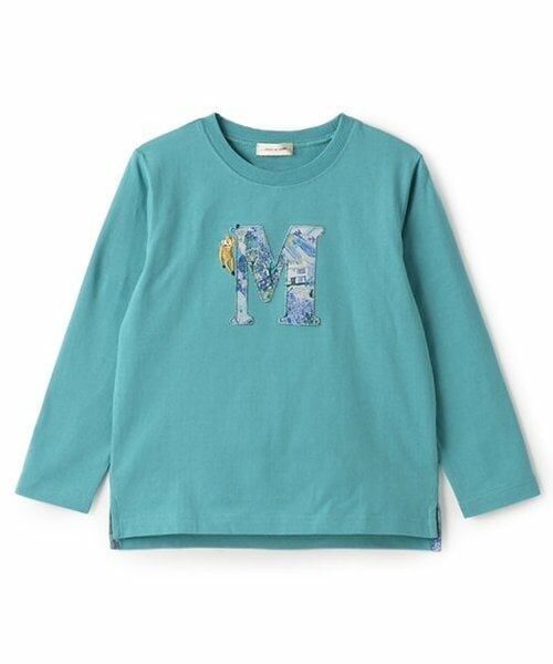 sense of wonder / センス オブ ワンダー Tシャツ | リバティイニシャル長袖Tシャツ（ブルー グリーン）