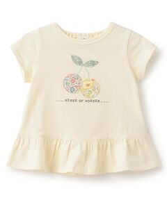 sense of wonder / センス オブ ワンダー Tシャツ | リバティチェリーアップリケTシャツ